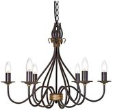 Elstead Lighting Windermere Kroonluchter | 6X E14 | 60W | Dimbaar | Rust/Goud