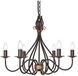 Elstead Lighting Windermere Kroonluchter | 6X E14 | 60W | Dimbaar | Rust/Goud