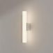 LINEA Light Prestige Moderne wandlamp van chroom, met een glazen buis met lijnen, 45 cm, IP44, LED met veranderbare kleuren, 8W