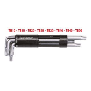 KS Tools 3 in 1 TX haakse steeksleutelset met boring - 8 stuks lang