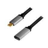 LogiLink CUA0105 USB-kabel USB 3.2 Gen 2 (3.1 Gen 2) 0,5 m USB C 10 Gbit/s Zwart, Grijs