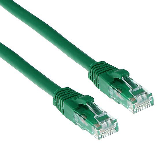 ACT Groene 1 meter U/UTP CAT6 patchkabel snagless met RJ45 connectoren IS8701