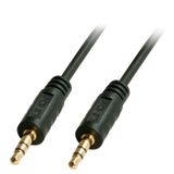 LINDY Câble audio premium avec fiche jack 3,5 mm, 1 m, noir, 35641