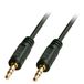 LINDY Câble audio premium avec fiche jack 3,5 mm, 1 m, noir, 35641