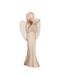 Gilde Bougie en céramique Luciane bougeoir bougie crème/blanc support debout dans les deux mains 30781