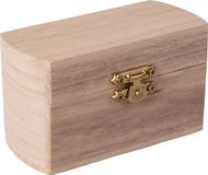 Rayher hobby materialen Rayher hobby Houten kistje met sluiting en deksel - 10 x 6 x 6 cm - Lichtbruin