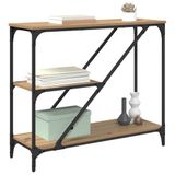 vidaXL Wandtafel Artisan Eiken 88,5 x 30 x 75 cm Bewerkt hout
