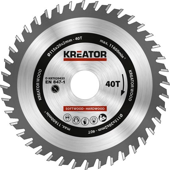 Kreator Zaagblad 115x20x2mm 40T