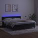 Maison Exclusive - Boxspringbed met matras en LED-verlichting, zwart, 160x200 cm, fluweel