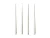 ester & erik Lot de 4 bougies laquées blanc pur, 32 cm