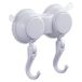 Gedy Vesuvio dubbele garderobe zuignap, wit, 11,3 x 3 x 11 cm