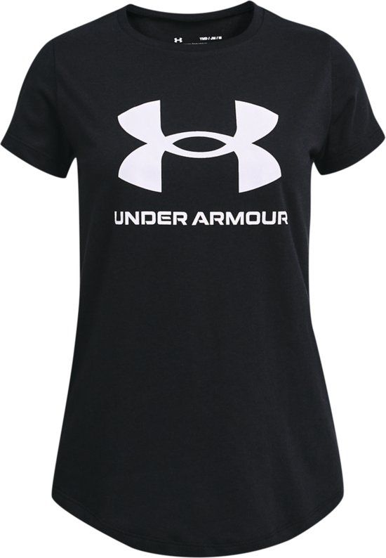 Under Armour UA G SPORTSTYLE LOGO - Meisjes Sportshirt - Zwart - Maat 140