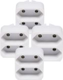 Benson Multiprise - 4x pièces - blanc - duo - fiches plates - 1155 Watt
