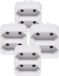 Benson Multiprise - 4x pièces - blanc - duo - fiches plates - 1155 Watt