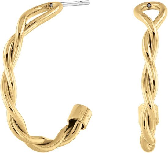 Tommy Hilfiger Jewels TJ2780687 Hoop Twist Dames Oorringen Goudkleurig 27mm