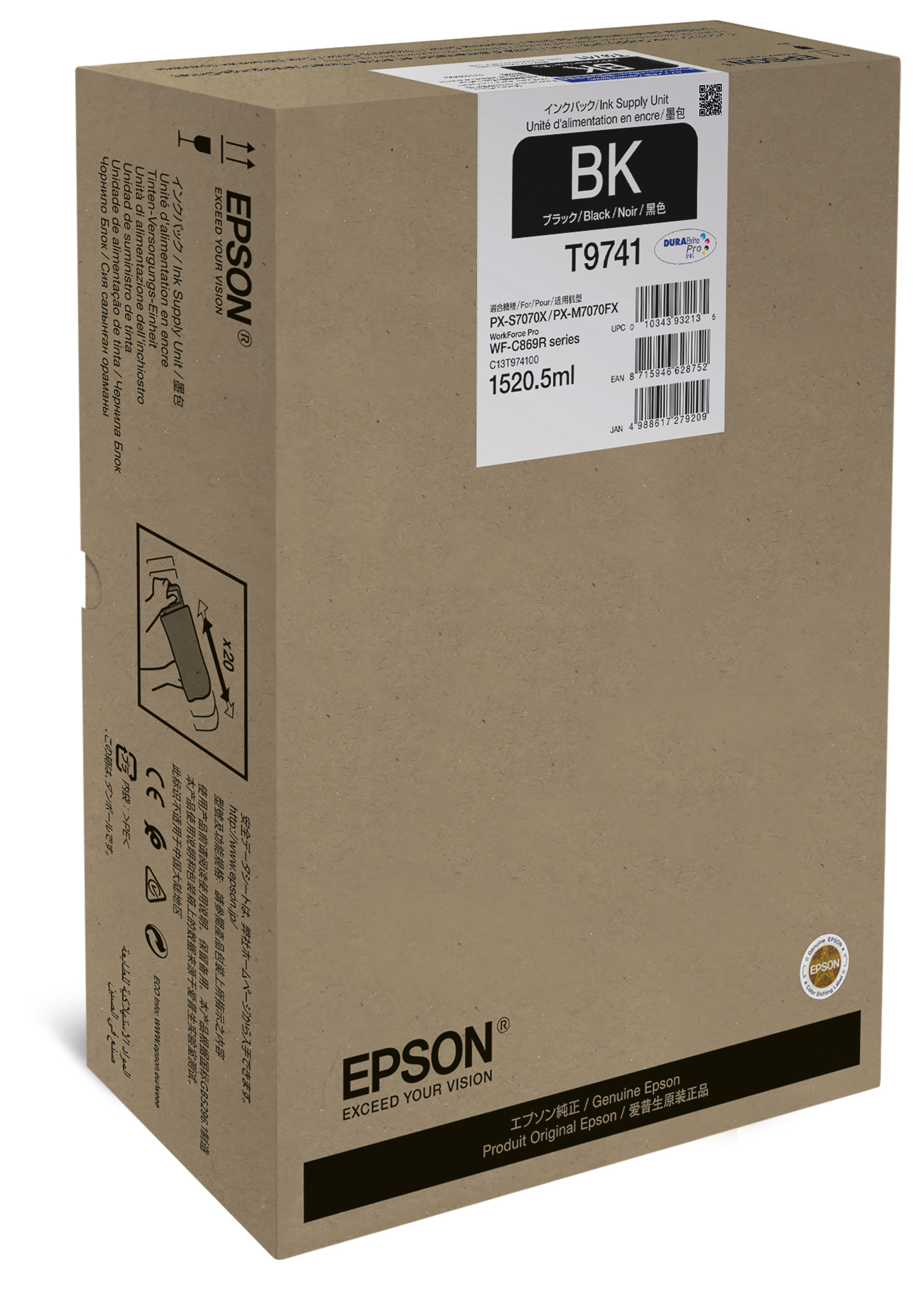 Epson Black XXL Ink Supply Unit single pack / zwart