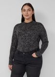 s.Oliver - Dames T-shirt lang soepel met hoge kraag