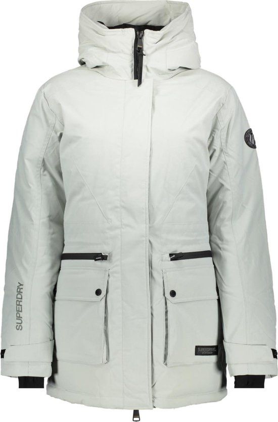 Superdry City Padded Parka Jacket W5011732a Puritan Grey Dames Maat - S