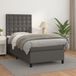 Maison Exclusive - Lit boxspring avec matelas, gris, 90x200 cm, similicuir