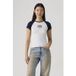 Levi's Graphic Riley Raglan Tee Maat: M | Tops Outlet | Dames | Blauw