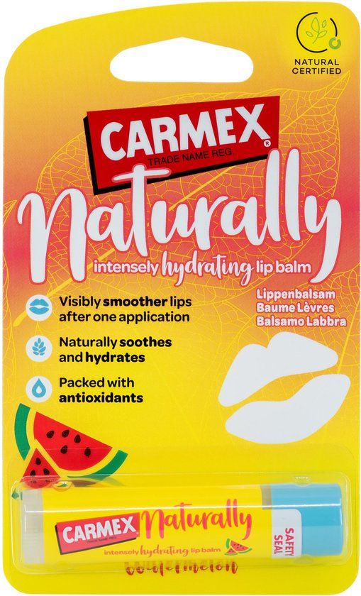 Carmex Naturally Watermelon Lip Balm Stick 3ml