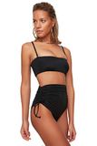 Trendyol Ensemble de 6 culottes de bikini taille haute, culottes de bikini cousues pour femmes