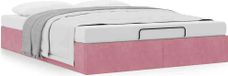 Maison Exclusive - Cadre de lit ottoman sans matelas rose 140x190 cm velours