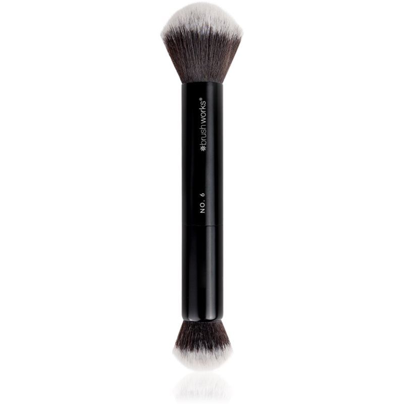 brushworks No. 6 Double Ended Powder and Buff Brush