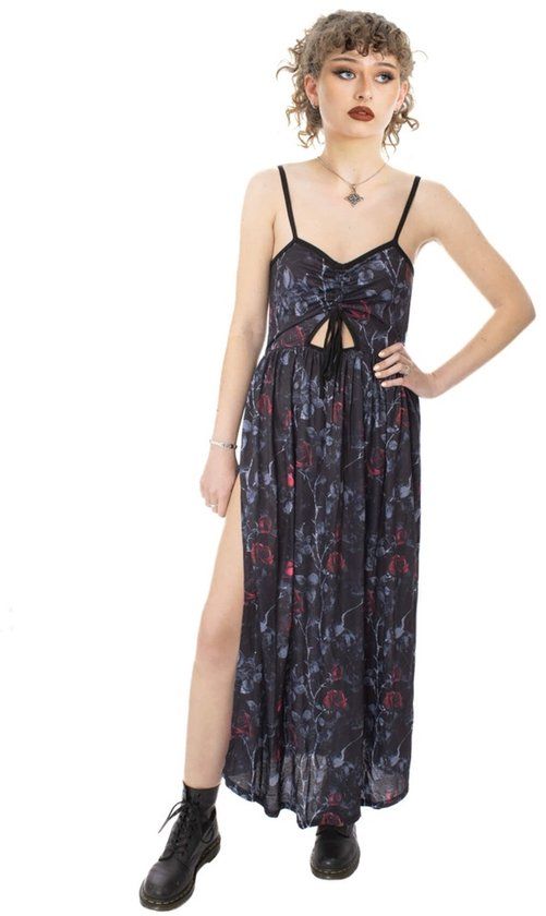 Vixxsin Graveyard Bloom Dress Dames Maxi-jurk - zwart - XXL