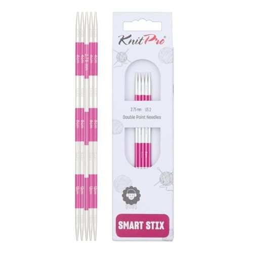KnitPro SmartStix Dubbelpuntige Naalden 14cm 2.75mm - 3st, Roze