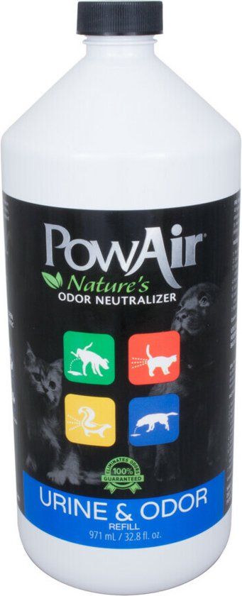 PowAir Geurverwijderaar Spray Navulling Urine & Odour - 922 ml