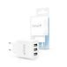 Garza Meervoudige oplader met 3 USB-poorten, drievoudige USB-adapter, mobiele oplader (5 V/3,4 A), universeel, bescherming tegen overbelasting/kortsluiting, wit