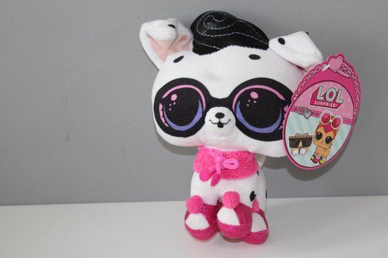 LOL Surprise! - Knuffel hond Pluche - Wit en roze