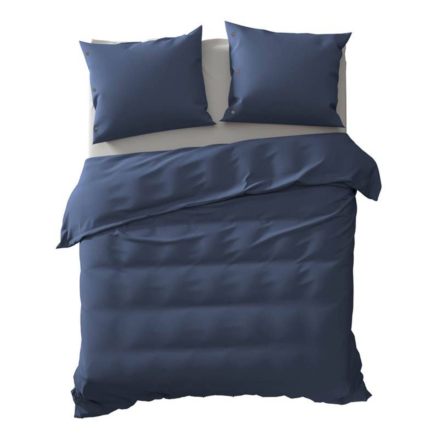Yellow Percale Dekbedovertrek - Lits-jumeaux - 240x200/220 cm - Midnight Blue