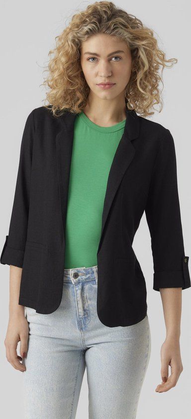 Vero Moda VMJESMILO 3/4 Sleeve Blazer - Black - Women's Size S