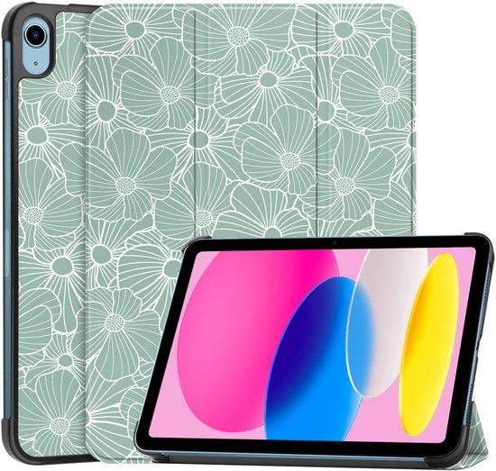 imoshion Tablet Hoes - Geschikt voor Apple iPad 11 2025 A16 / iPad 10e generatie (2022) 10.9 inch - Design Trifold Bookcase - Groen