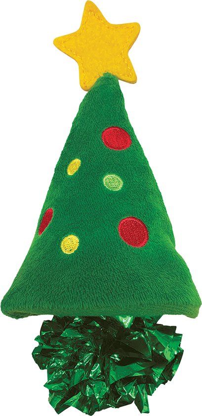 Kong - Speelgoed Voor Dieren - Kat - Kong Holiday Crackles Christmas Tree 15,9x8,9x5,7cm Groen
