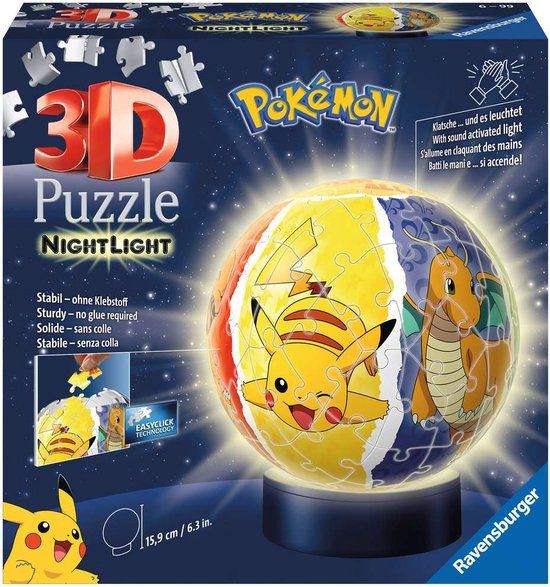 Ravensburger Pokémon 3D Puzzle with Light - 72 Pieces