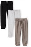 Minoti joggingbroek jongens 3-pack - zwart grijs beige