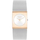 Calvin Klein CK25100063 Dames Horloge Staal Rosékleurig Vierkant 24mm