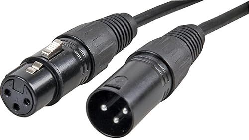 PROSIGNAL XLR Male to XLR Female Microphone Cable - 10m - Black