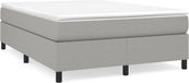 vidaXL Boxspring bed stof lichtgrijs 140x200 cm