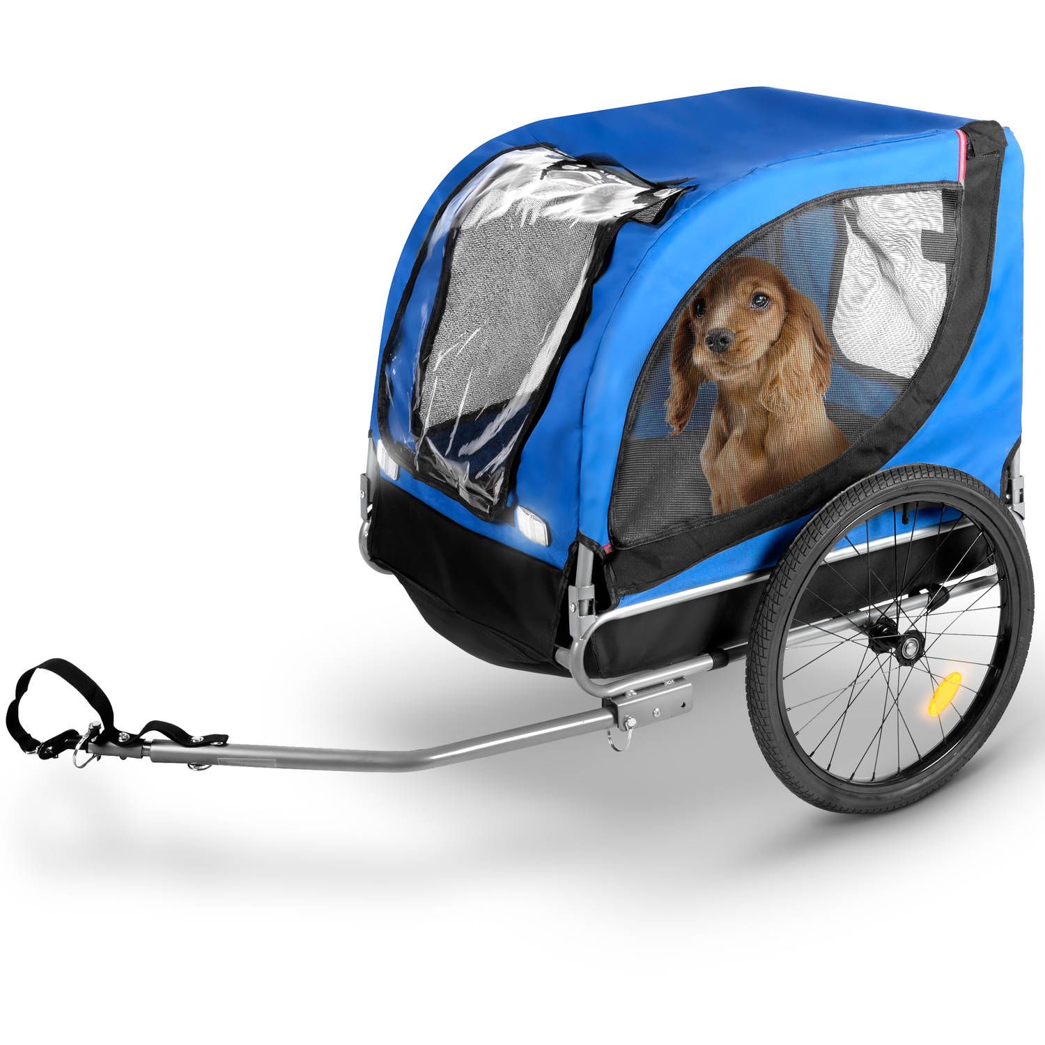 Bicycle Gear Hondenfietskar - Blauw - Opvouwbaar - Max. 25 KG - Met Regenhoes