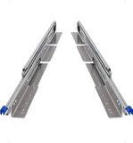 BRASOM Set 250kg ladegeleiders 1100mm met lage vloerbeugels en haakse lademontage 44 inch met vergrendeling en volledig uitschuifbaar