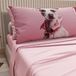 PETTI Artigiani Italiani - Beddengoed dieren met honden van katoen met kussenslopen in digitale print, laken voor eenpersoonsbed, roze eenpersoonsbed, 100% Made in Italy