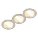 BRILONER - Set van 3 LED inbouwspots CCT IP65 86mm nikkel mat