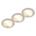 BRILONER - Set van 3 LED inbouwspots CCT IP65 86mm nikkel mat