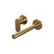 Brauer Gold Edition Robinet de lavabo encastrable avec bec droit et rosaces Modèle C2 Or brossé PVD