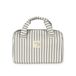 Walking Mum Mini Bag Botton Strips Beige, Gris, Blanc Coton, Polyester Fermeture éclair Hydrofuge Lavable