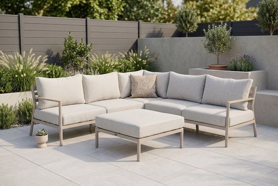 Lifestyle Garden Furniture Verano hoek loungeset Aluminium Zand/Beige